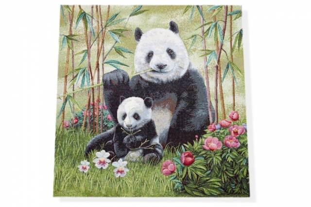 Vendita on line gobelin fantasia panda 13468 misura cm 47x47 - tessuti arredo casa gobelin cuscini 47x47 fantasie varie