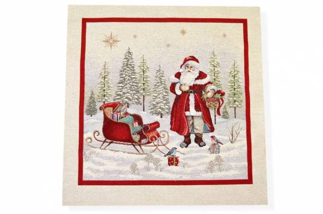 Vendita on line gobelin fantasia slitta 12132 misura cm 47x47 - ispirazioni tessuti natalizi