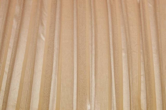 Vendita on line scampolo tenda beige righe oro - prodotti