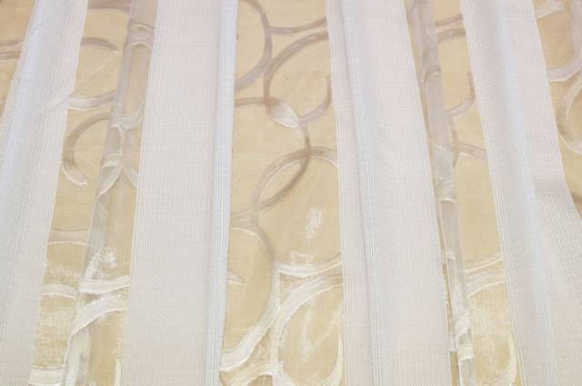Vendita on line tessuto tenda fasce organza con ricamo oro - prodotti