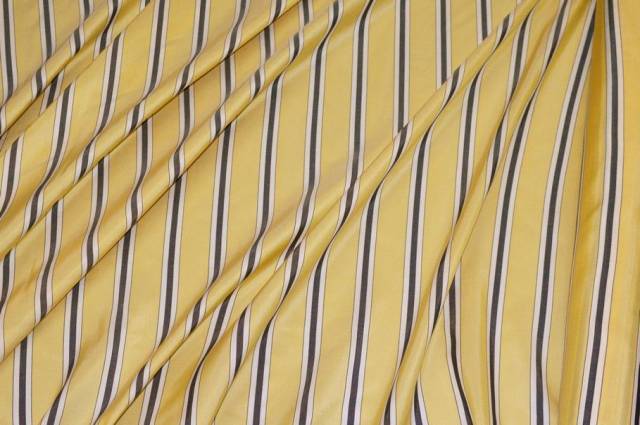 Vendita on line tessuto pura seta camiceria righino giallo - tessuti abbigliamento