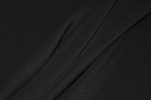 Vendita on line tessuto doppio crepe nero stretch - tessuti abbigliamento