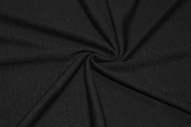 Vendita on line tessuto maglina leggera in lana nero - tessuti abbigliamento magline / jersey/tessuto in
