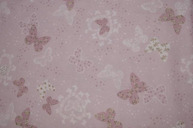 Vendita on line cotone farfalle rosa - cotoni