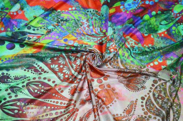 Vendita on line pannello mussola pura seta fantasia multicolor - tessuti abbigliamento sete