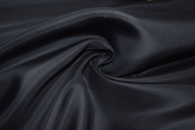 Vendita on line tessuto doppia organza pura seta nero - tessuti abbigliamento sete