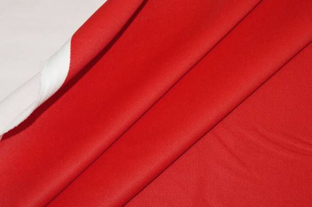 Vendita on line tessuto gabardine cotone rosso sampato - occasioni e scampoli