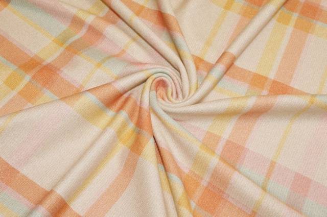 Vendita on line tessuto maglina in viscosa scacco colori pastello - tessuti abbigliamento viscosa