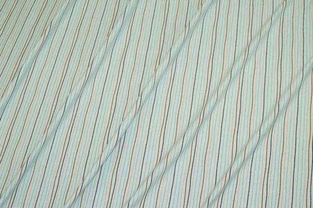 Vendita on line tessuto maglina cotone righino fondo verde pastello - tessuti abbigliamento magline / jersey/tessuto in