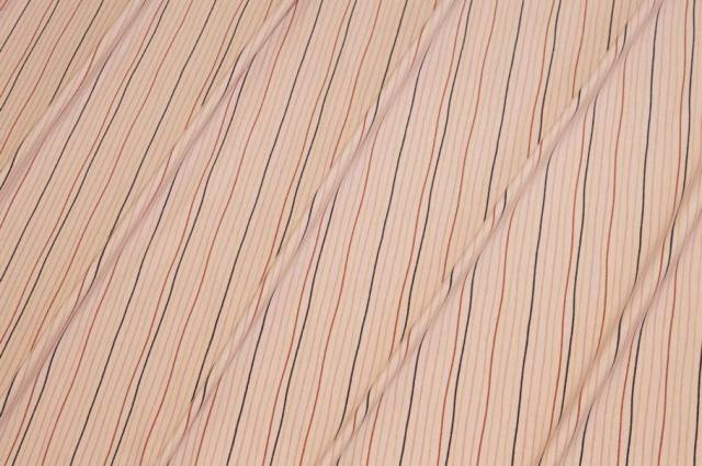 Vendita on line tessuto maglina cotone righino fondo rosa - tessuti abbigliamento magline / jersey/tessuto in