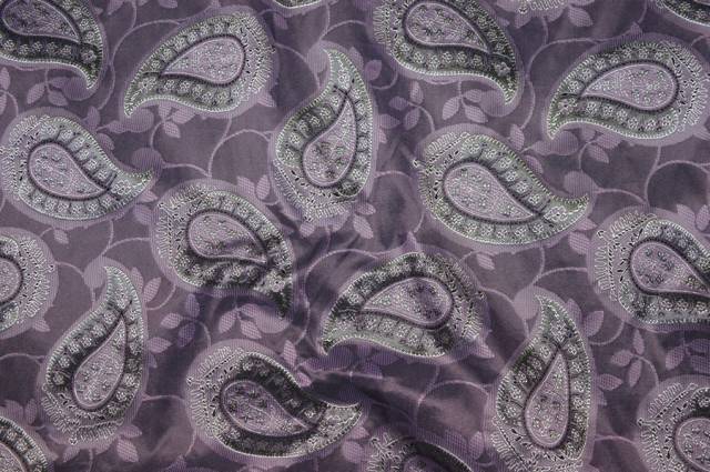 Vendita on line taffeta disegno cashmere viola - tessuti arredo casa