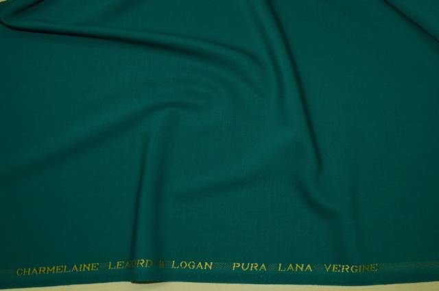 Vendita on line tessuto pura lana charmelaine verde smeraldo - tessuti abbigliamento lana