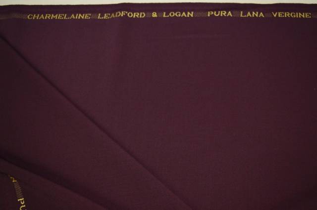 Vendita on line tessuto pura lana charmelaine bordeaux - tessuti abbigliamento lana