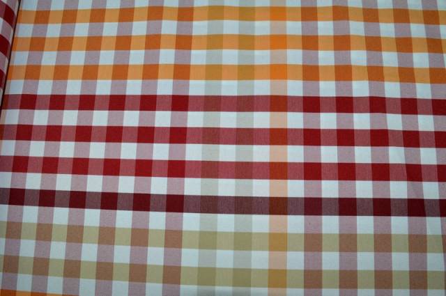 Vendita on line tessuto antimacchia multicolor rosso/arancio - tessuti arredo casa per tovaglie per antimacchia