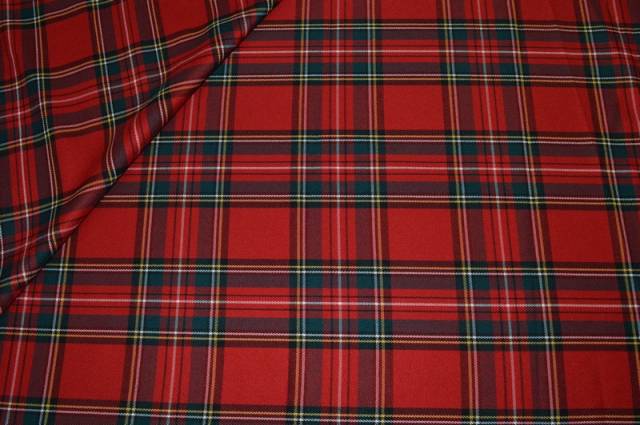 Vendita on line tessuto tartan classico scozzese rosso 800 - tessuti abbigliamento scacchi e scozzesi streatch