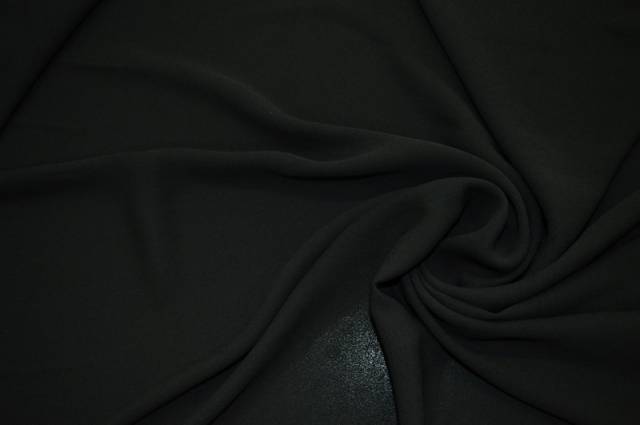 Vendita on line crepe de chine nero - tessuti abbigliamento poliestere 