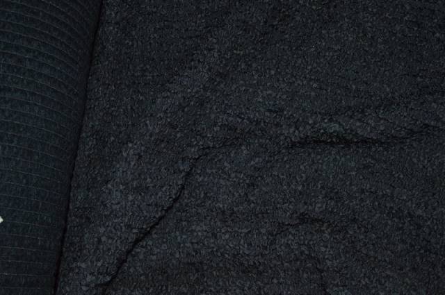 Vendita on line tessuto inserti plisse' nero - tessuti abbigliamento poliestere 