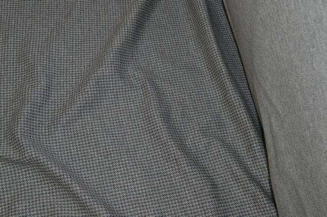 Vendita on line jersey micro pied de poule grigio - tessuti abbigliamento magline / jersey/tessuto in fantasia