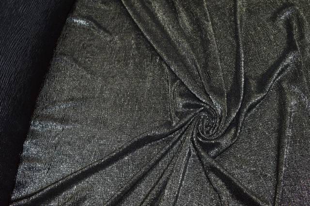 Vendita on line maglia lurex nero/argento - tessuti abbigliamento