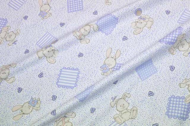 Vendita on line tessuto cotone coniglio fantasia 78 - ispirazioni neonati e bambini cotoni/lenzuolini fantasia