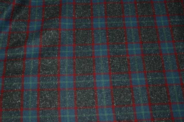 Vendita on line scacco tweed misto lana grigio azzurro - tessuti abbigliamento scacchi e scozzesi lana
