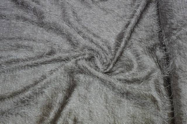 Vendita on line tessuto effetto pelliccia tortora - tessuti abbigliamento poliestere 