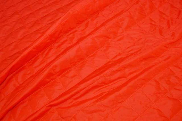 Vendita on line fodera trapuntata rombo arancio - tessuti abbigliamento trapuntati