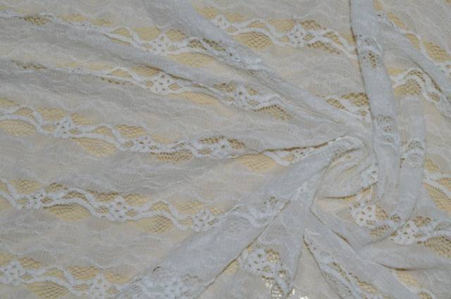 Vendita on line tessuto pizzo elasticizzato bianco - ispirazioni danza e spettacolo tessuti vari