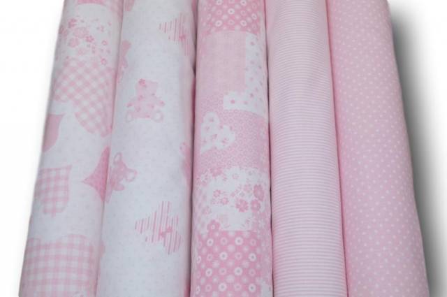 Vendita on line coordinati cotone rosa bimba - ispirazioni neonati e bambini cotoni/lenzuolini fantasia