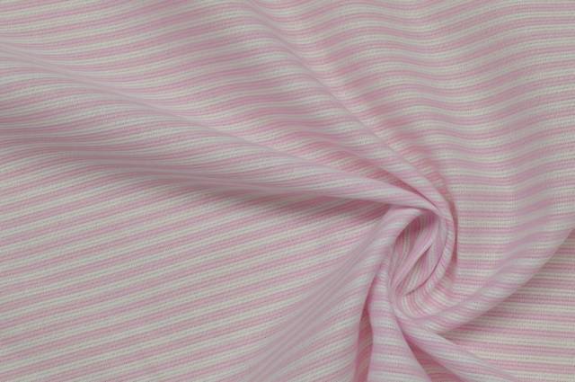 Vendita on line cotone piquet millerighe riga rosa - ispirazioni