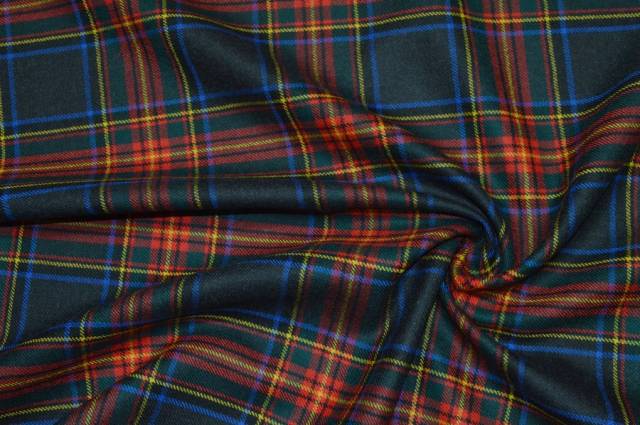 Vendita on line tessuto tartan scozzese lana grigio scuro - tessuti abbigliamento lana scozzesi e quadri