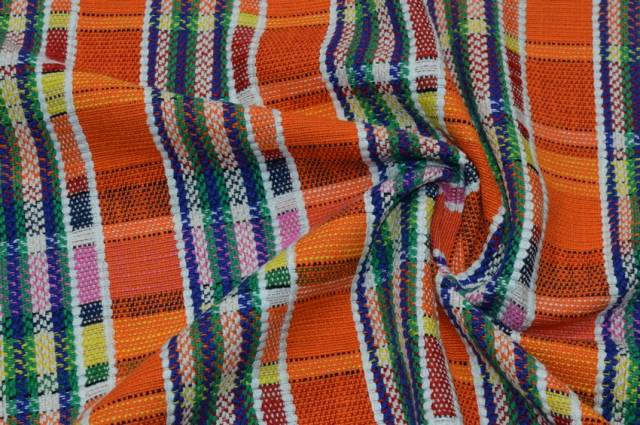 Vendita on line tessuto scacco trama chanel arancio - tessuti abbigliamento chanel e broccati