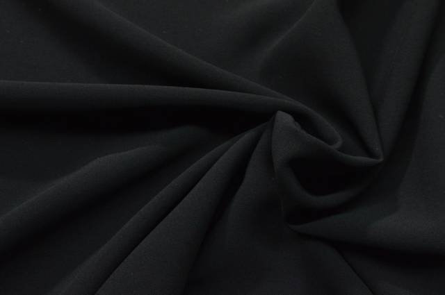 Vendita on line tessuto crepe stretch nero - tessuti abbigliamento poliestere 