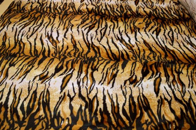 Vendita on line tessuto pelliccetta cavallino fantasia tigre - tessuti abbigliamento pelliccia ecologica