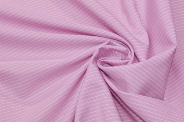 Vendita on line tessuto cotone camicia riga rosa - cotoni batista/camiceria