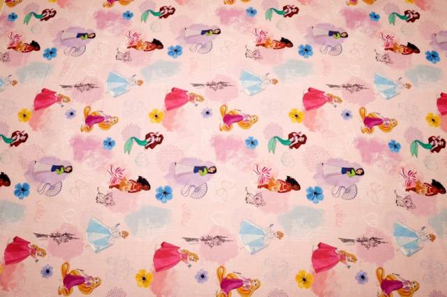 Vendita on line tessuto cotone disney principesse - ispirazioni neonati e bambini 