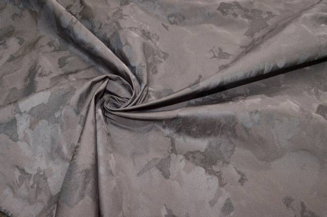 Vendita on line tessuto taffetas fiore stilizzato grigio - tessuti abbigliamento taffetas / rasi / shantung