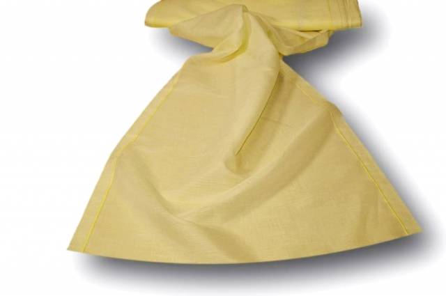 Vendita on line tessuto tenda vetro giallo pastello - tessuti per in offerta