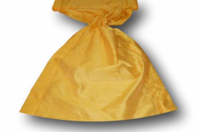 Vendita on line tessuto tenda a vetro giallo/oro - tessuti per tendine metraggio a vetro larghezza cm 60