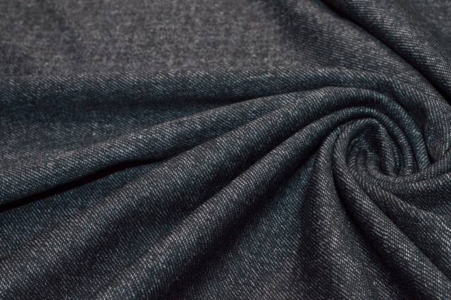 Vendita on line scampolo jersey stampa effetto jeans nero - tessuti abbigliamento magline / jersey/tessuto in fantasia