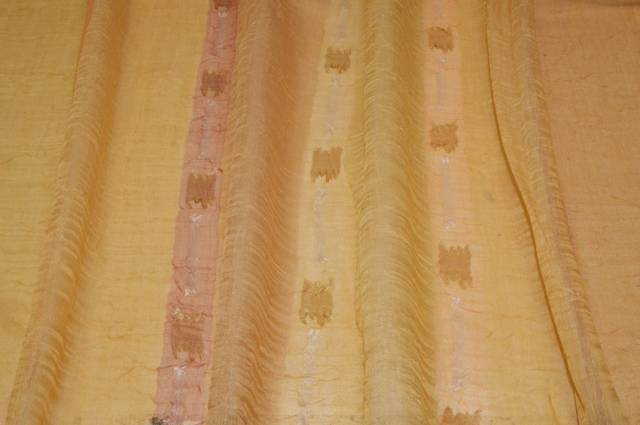 Vendita on line scampolo tessuto tenda devoreh oro - tessuti per a metraggio classiche