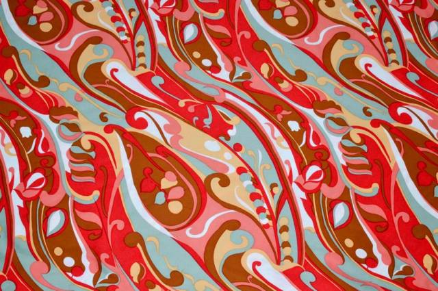 Vendita on line tessuto cotone streatch fantasia multicolor rossa - cotoni gabardine