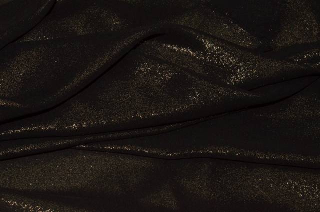 Vendita on line tessuto chiffon glitterato nero/oro - prodotti