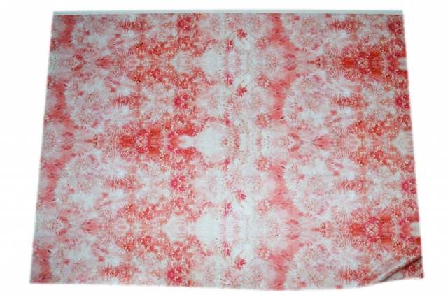 Vendita on line scampolo ottoman leggero fantasia rosa corallo - tessuti abbigliamento