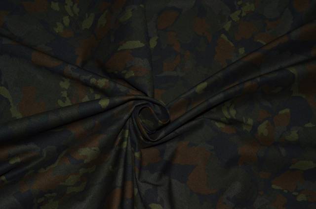 Vendita on line tessuto popeline cotone fantasia camouflage scuro - cotoni batista/camiceria