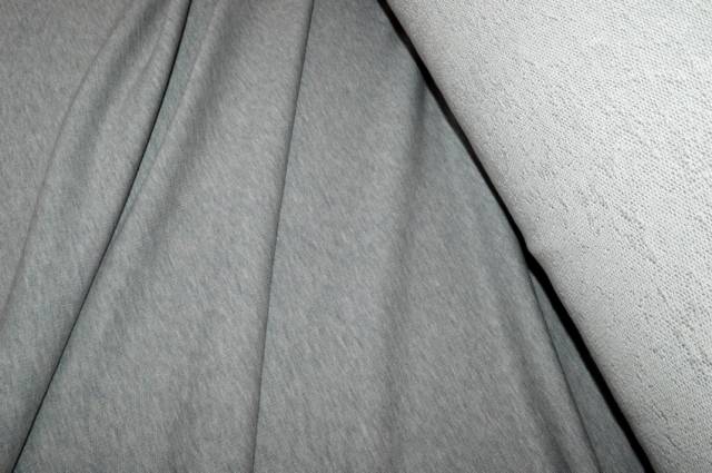 Vendita on line tessuto felpa puro cotone grigio chiaro - tessuti abbigliamento felpa