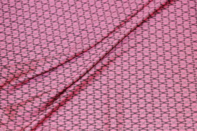 Vendita on line tessuto rasatello streatch fantasia alta moda rosa - tessuti abbigliamento taffetas / rasi / shantung raso