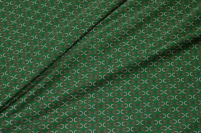 Vendita on line tessuto rasatello streatch fantasia alta moda verde - tessuti abbigliamento taffetas / rasi / shantung
