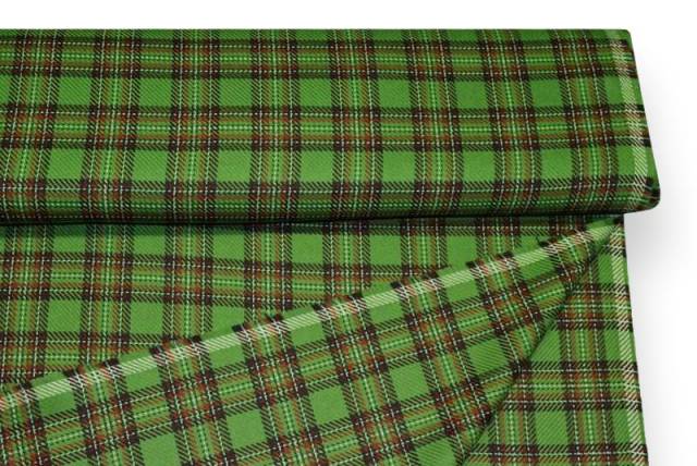 Vendita on line tessuto tartan scozzese verde - tessuti abbigliamento scacchi e scozzesi lana