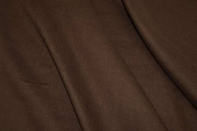 Vendita on line tessuto puro lino marrone - tessuti abbigliamento lino